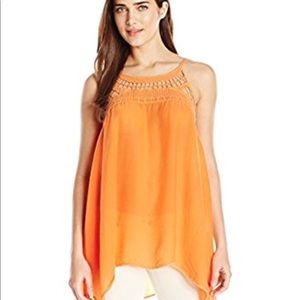 Johnny Was Orange Tank Top